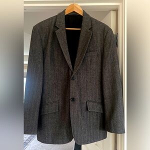 Banana Republic Men Herringbone Tailored Slim Fit Cotton Sport Coat Blaz…
